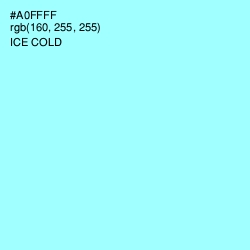 #A0FFFF - Ice Cold Color Image